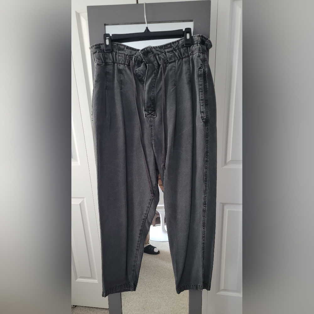 Free People Gray Wide Leg Pants